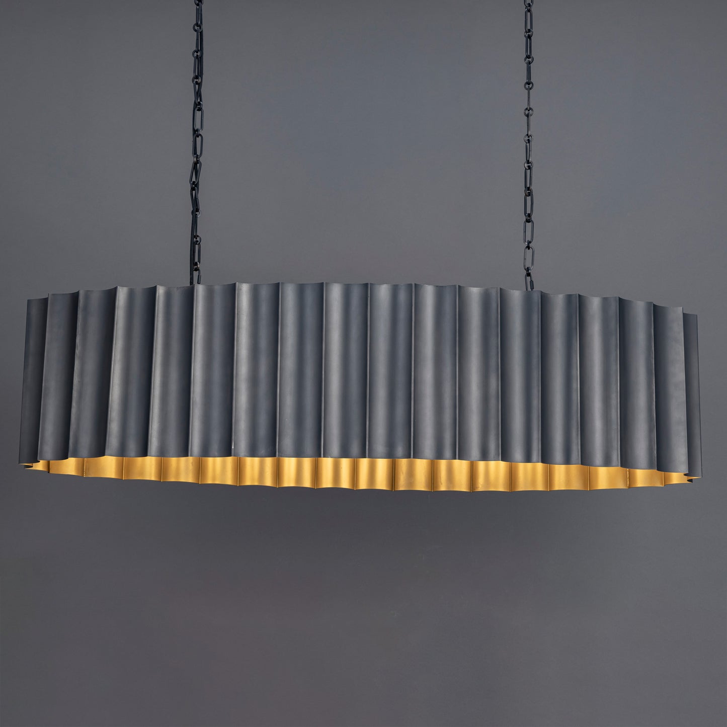 Allegra 5-Light Linear Pendant Gunmetal/Gold by Maxim Lighting