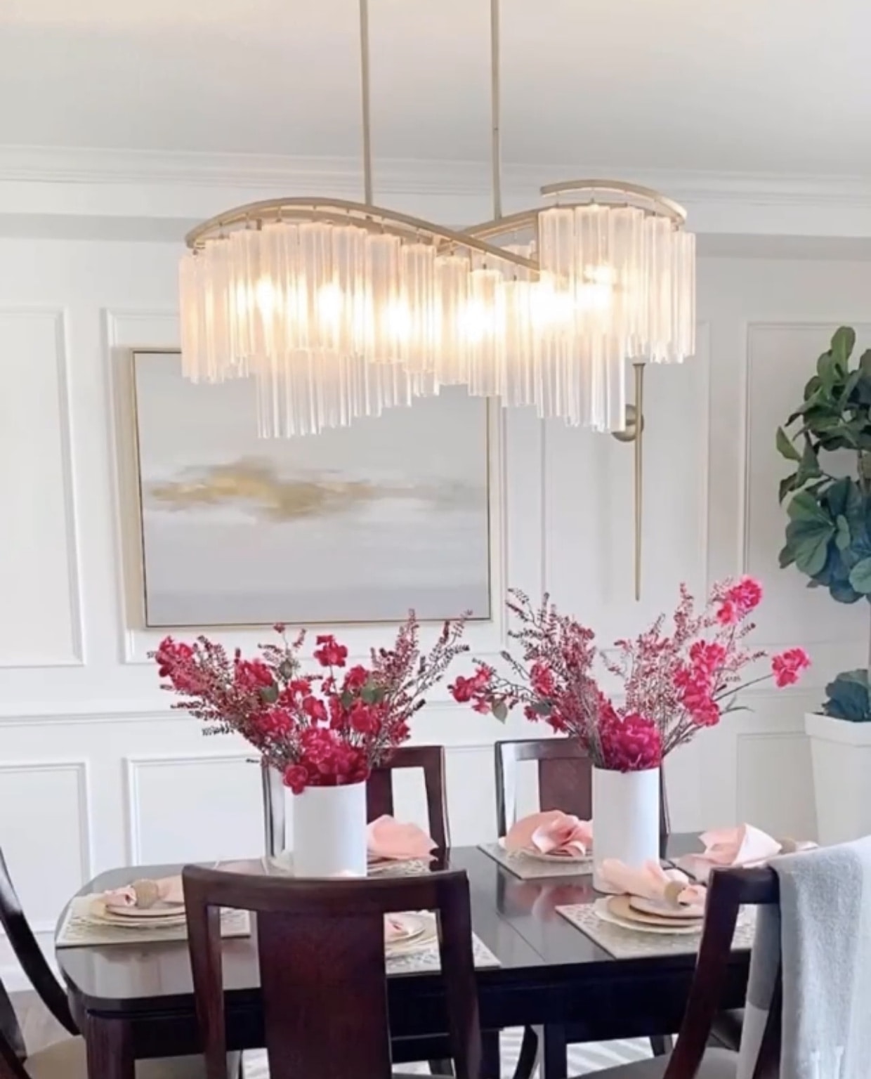 Victoria 6-Light Linear Chandelier Golden Silver by Maxim Lighting