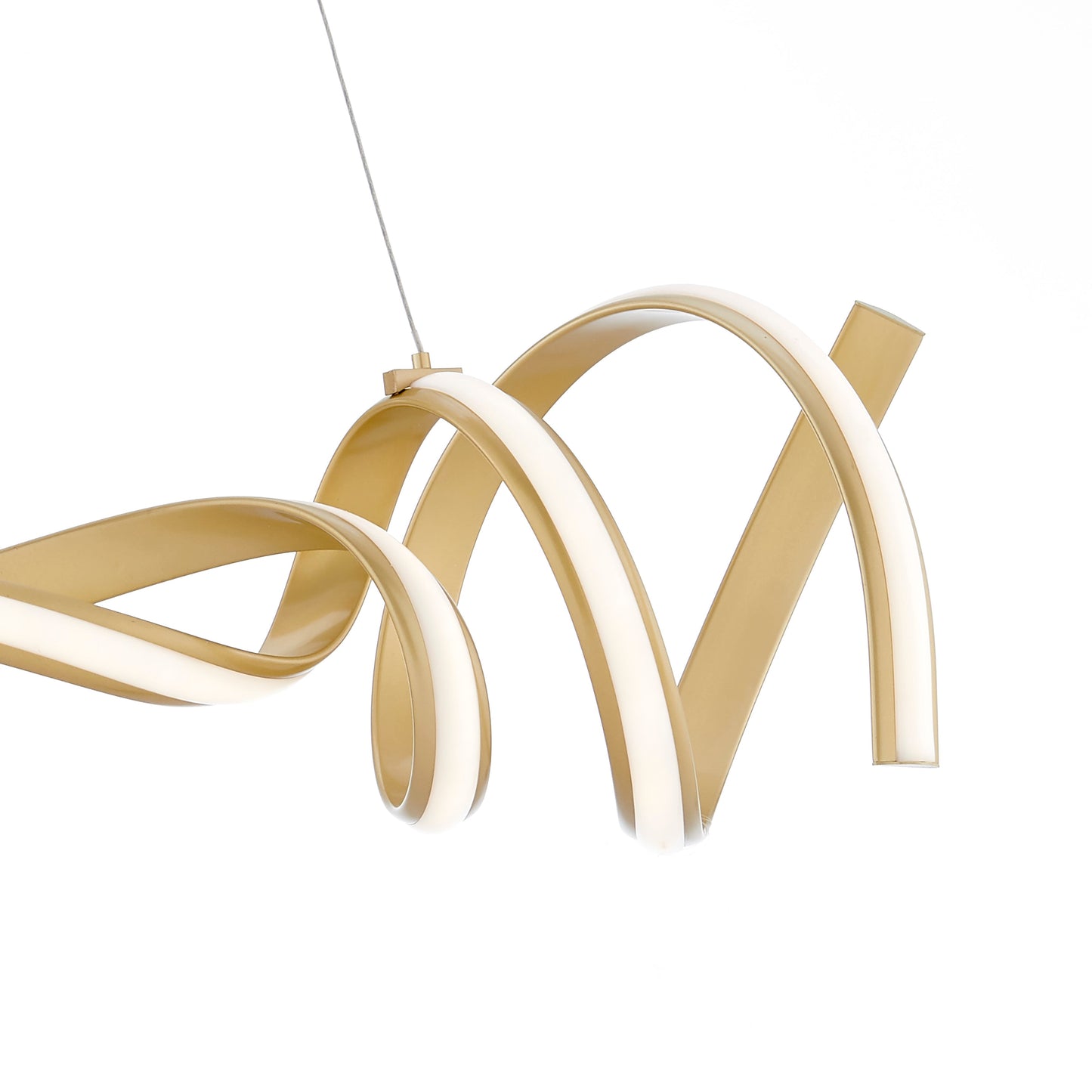 Munich LED Horizontal Chandelier Gold by Finesse Decor CH-002-G
