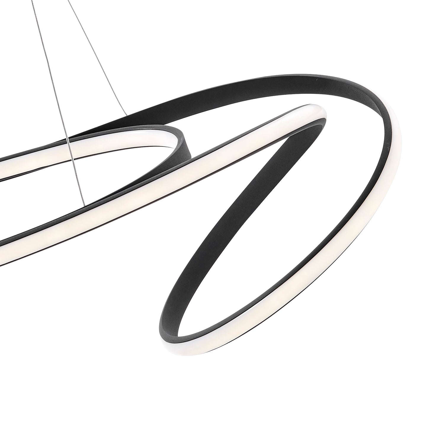 Moscow LED Chandelier Black by Finesse Decor CH-006-B