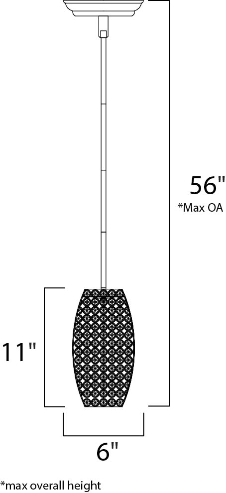 Glimmer 3-Light Pendant Bronze by Maxim Lighting