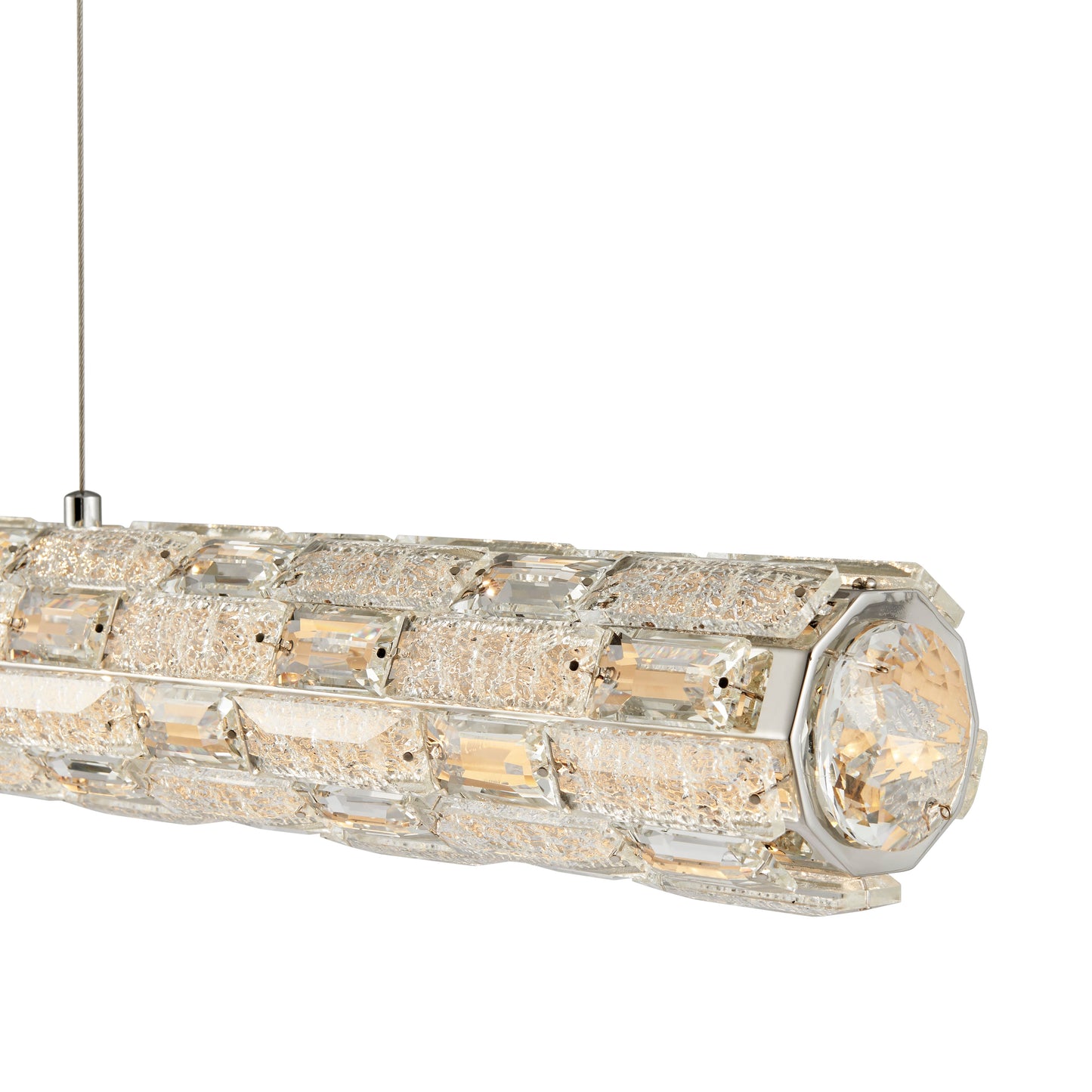 Rustica Crystal Chandelier Chrome by Finesse Decor CH-680-REC