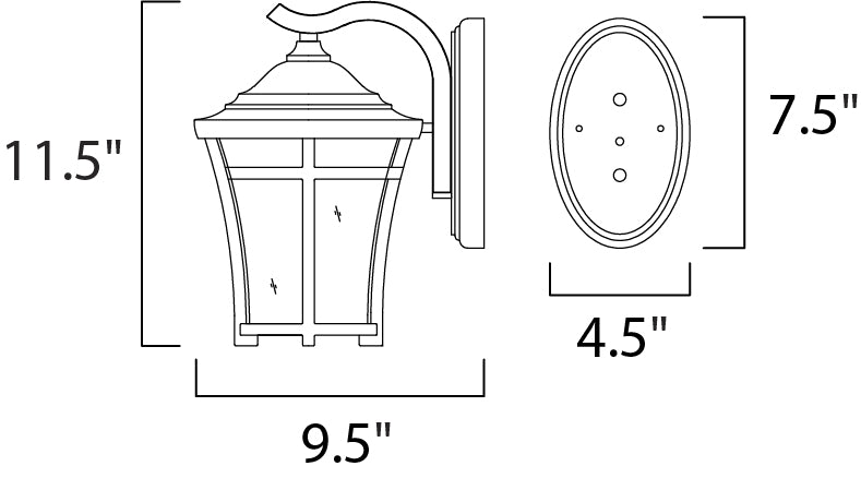 Balboa VX Outdoor Wall Lantern Copper Oxide by Maxim Lighting