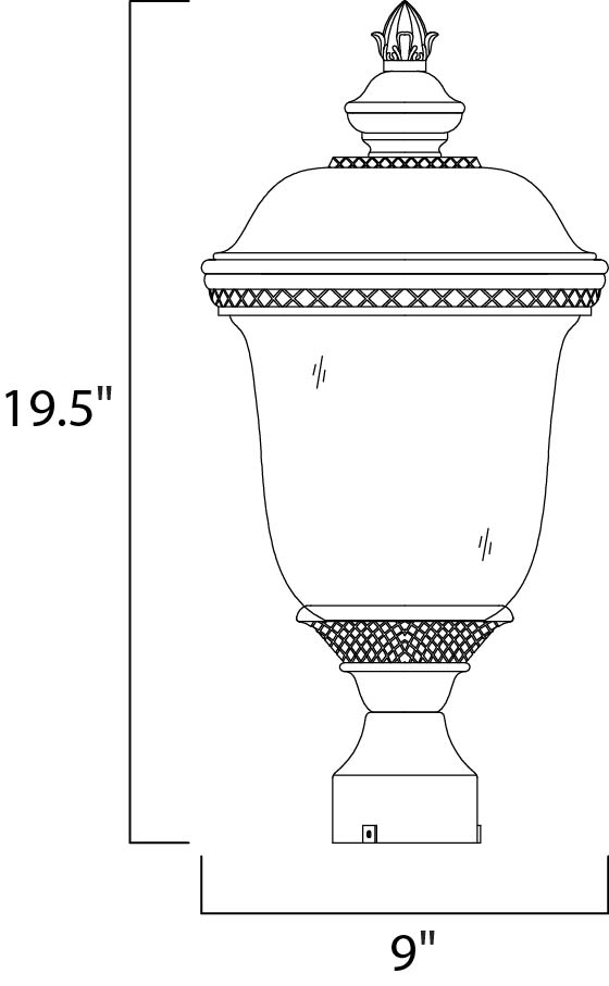 Carriage House VX Outdoor Pole/Post Lan Oriental Bronze by Maxim Lighting