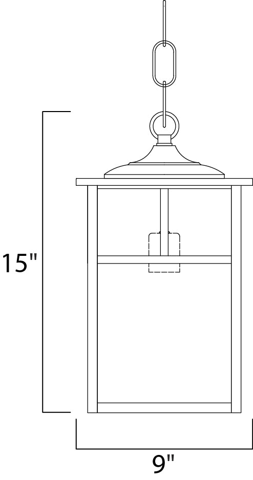 Coldwater Hanging Lantern Black by Maxim Lighting