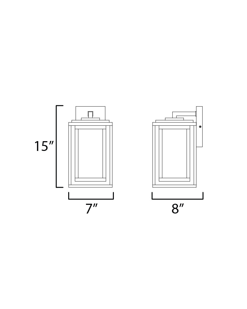 Cabana VX Medium Outdoor Sconce Black by Maxim Lighting