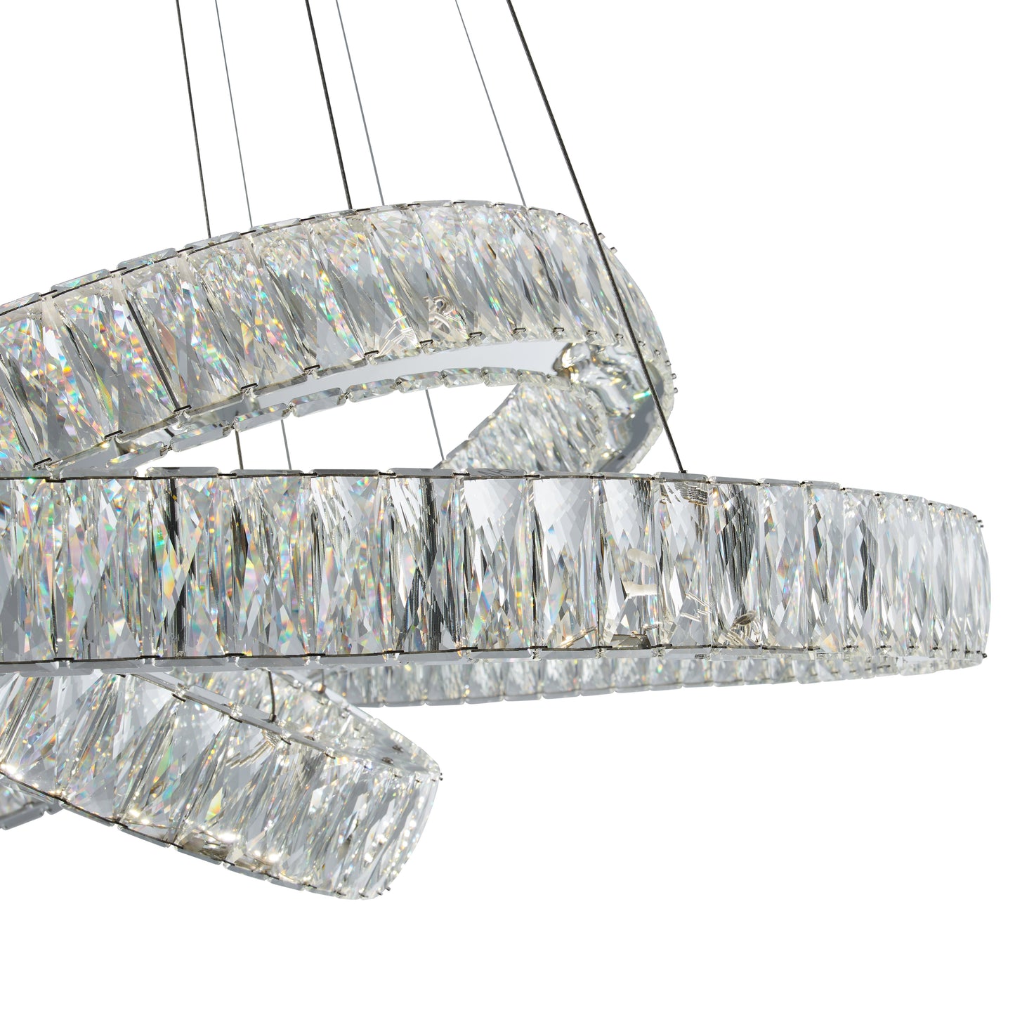 Crystal Elegance Three Ring Chandelier by Finesse Decor CH-415-RO