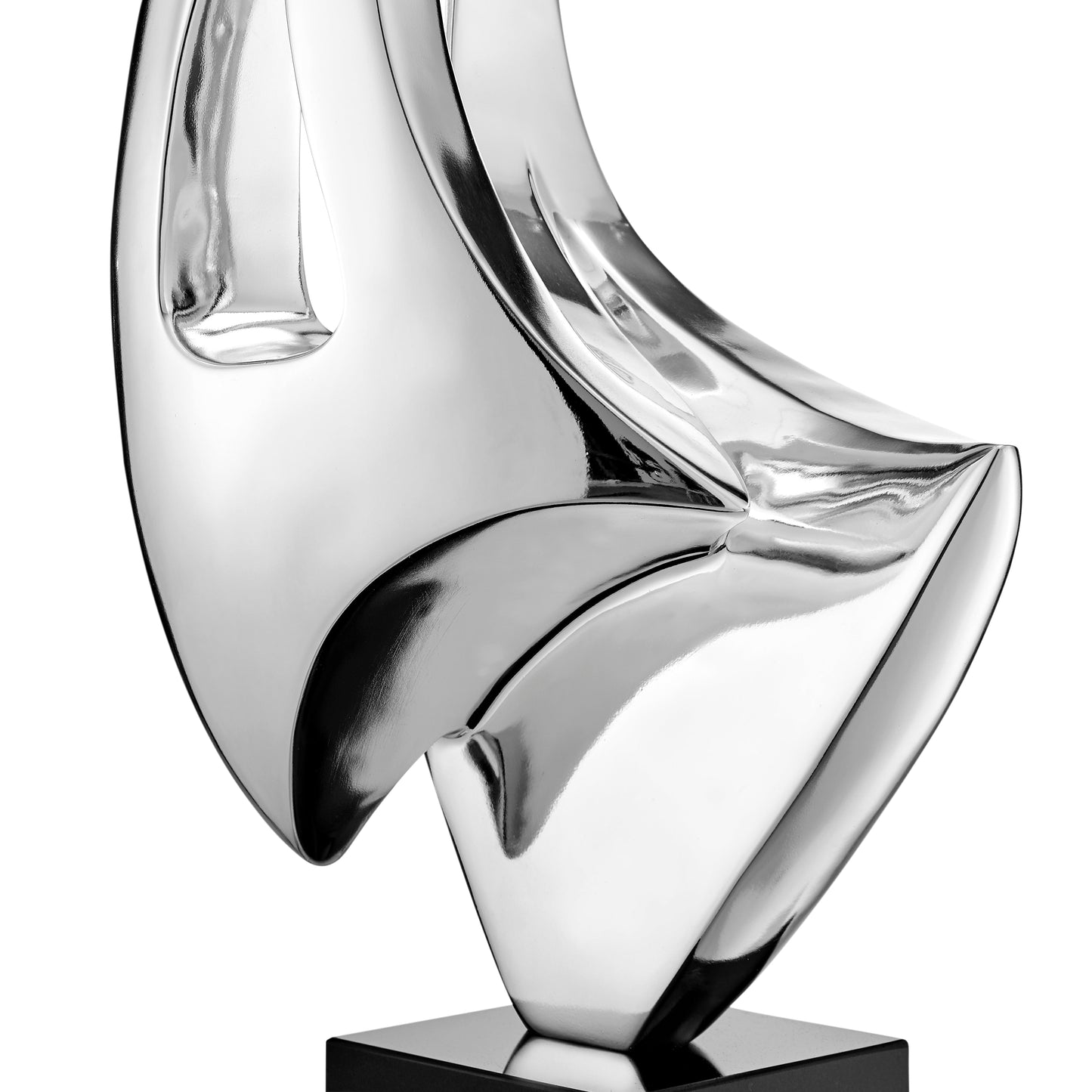 Sail Table Top Small Sculpture Chrome by Finesse Decor C-9110-SM-CR