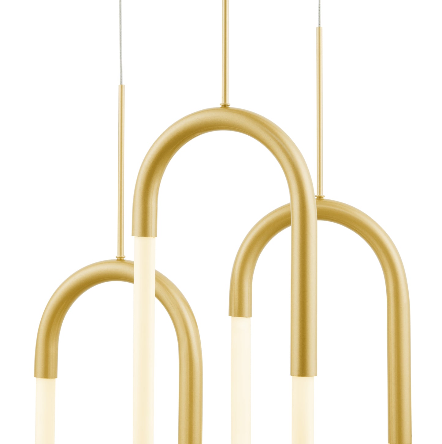 LED Three Clips Chandelier Sandy Gold by Finesse Decor CH-0301-3SG