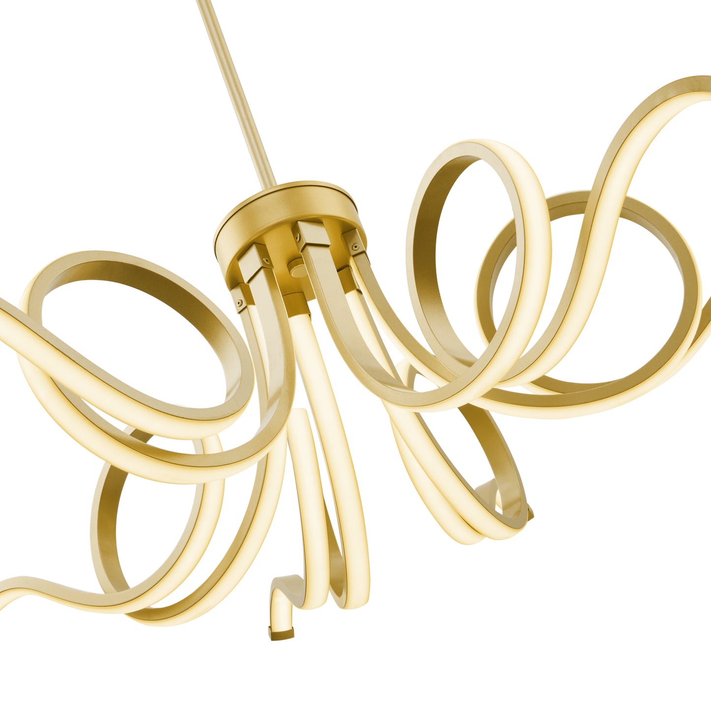 Magnolia LED Adjustable Chandelier Sandy Gold by Finesse Decor CH-802-G