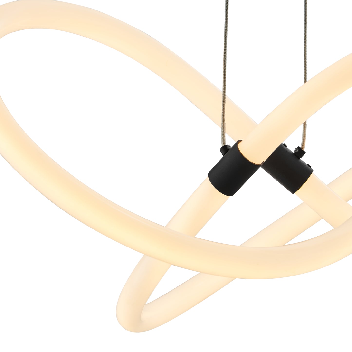 Daisy LED Adjustable Chandelier Matte Black by Finesse Decor CH-01155-B
