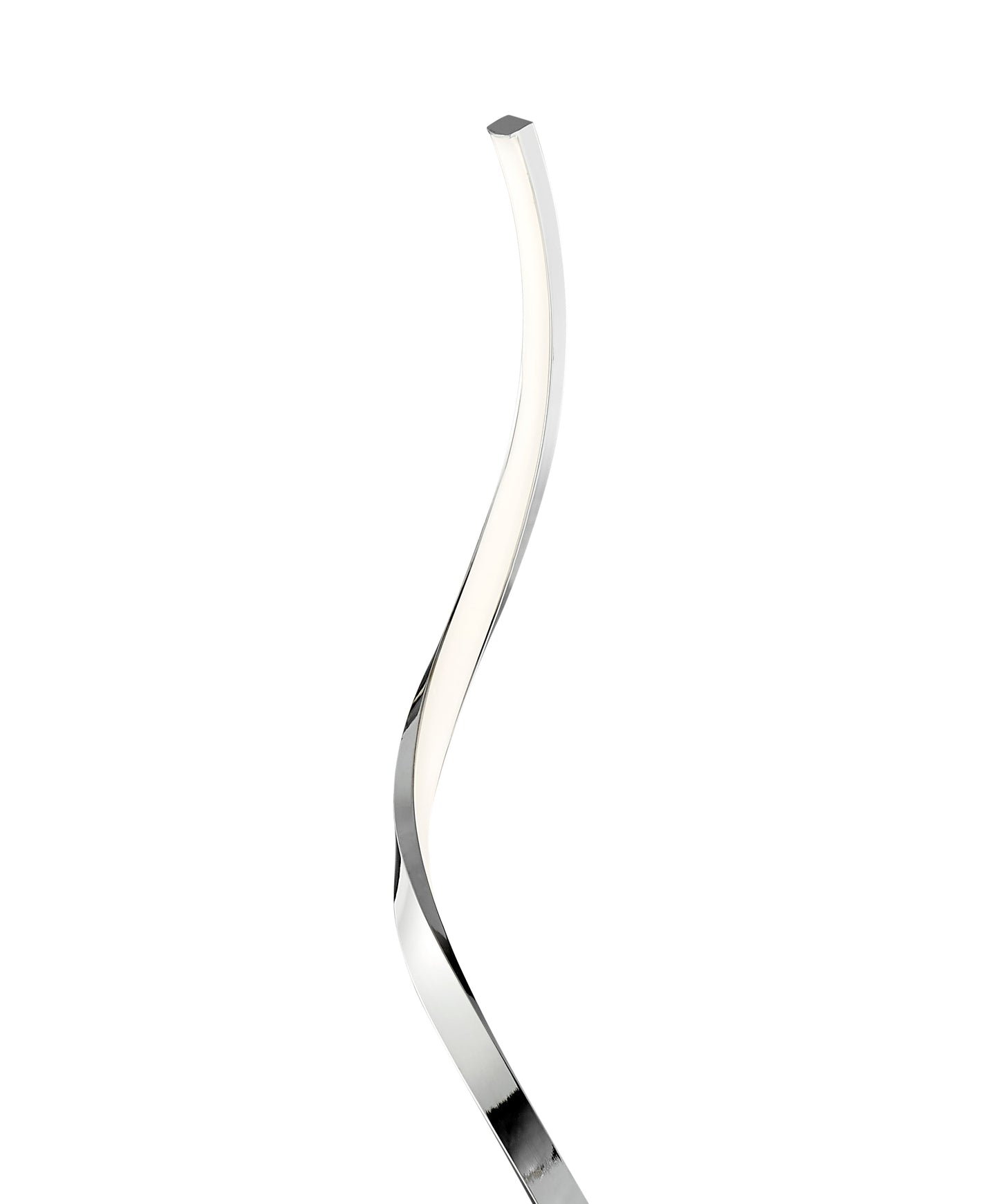Modern Spiral LED 61" Chrome Floor Lamp Dimmable Led Strip by Finesse Decor FL-0052