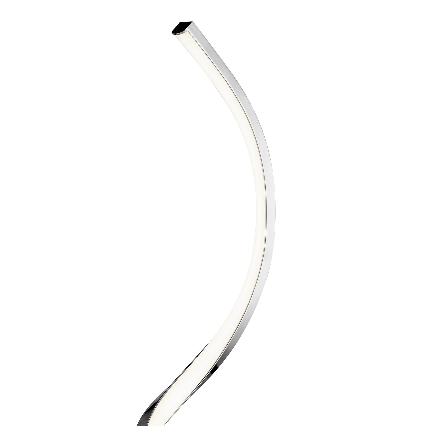 Modern Spiral LED Table Lamp, Chrome - Finesse Decor TL-0053