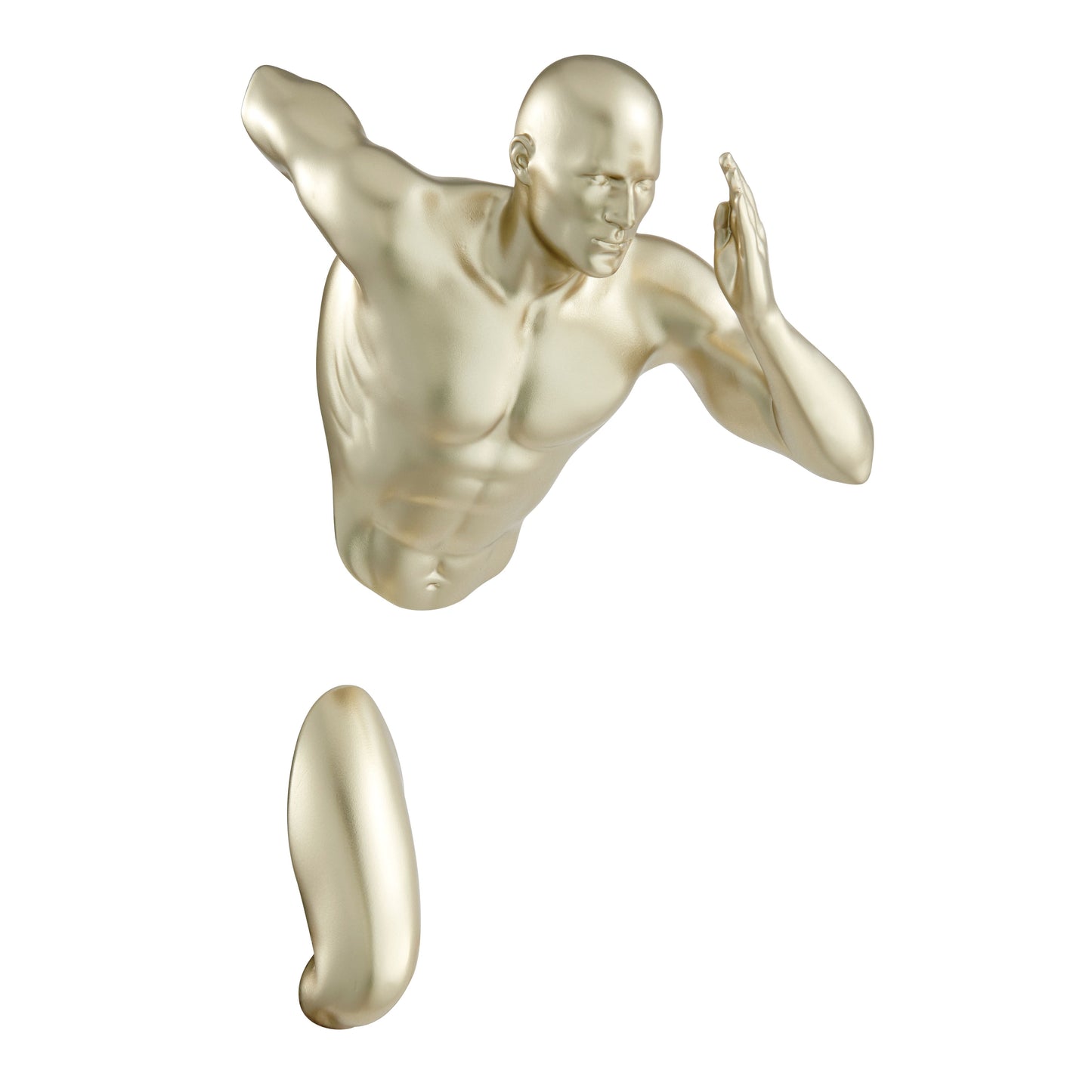 Set of three Wall Runners Sculptures Metallic Red, Gold, Chrome by Finesse Decor C-WRSET-2