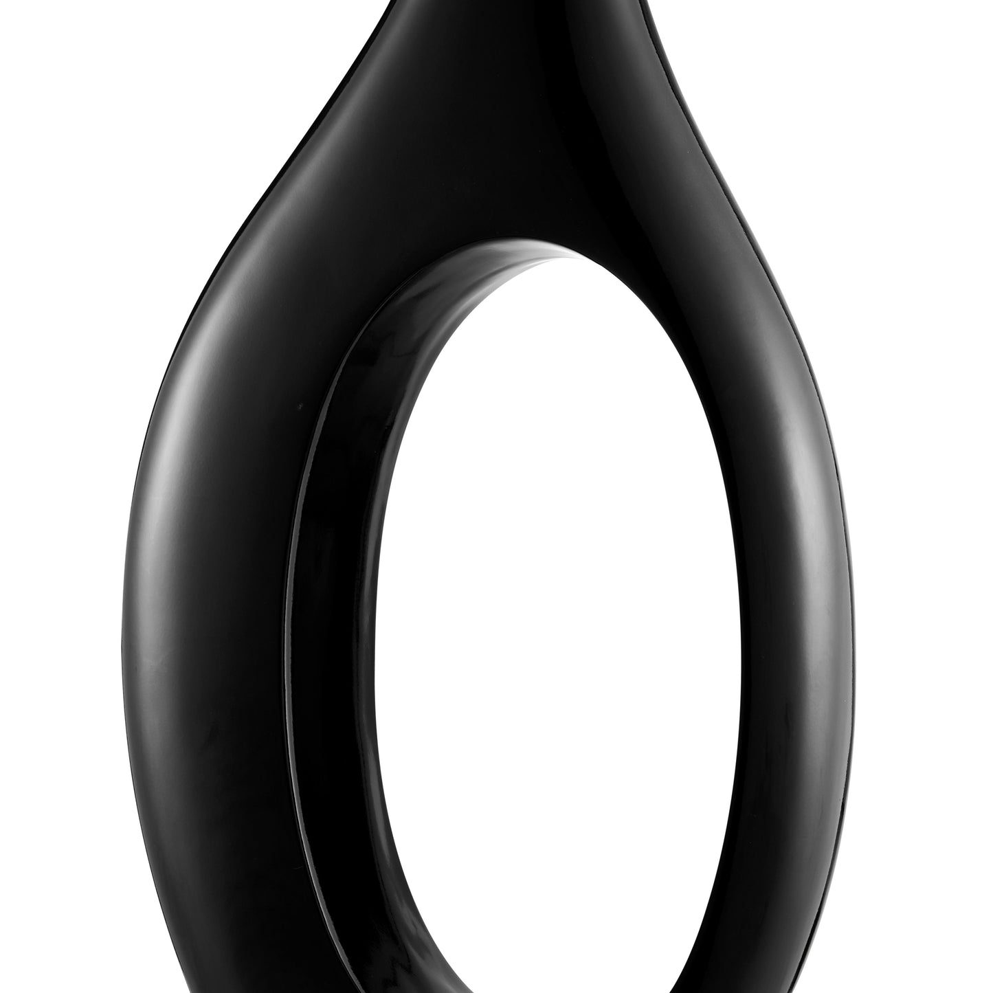 Trombone Vase Small Black by Finesse Decor C17B