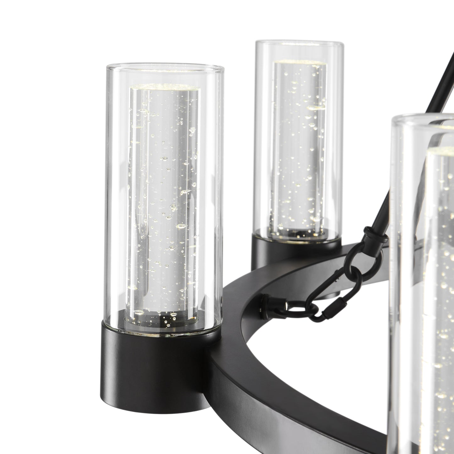 Victory 8 Light Chandelier Matte Black by Finesse Decor CH-1101-8MB