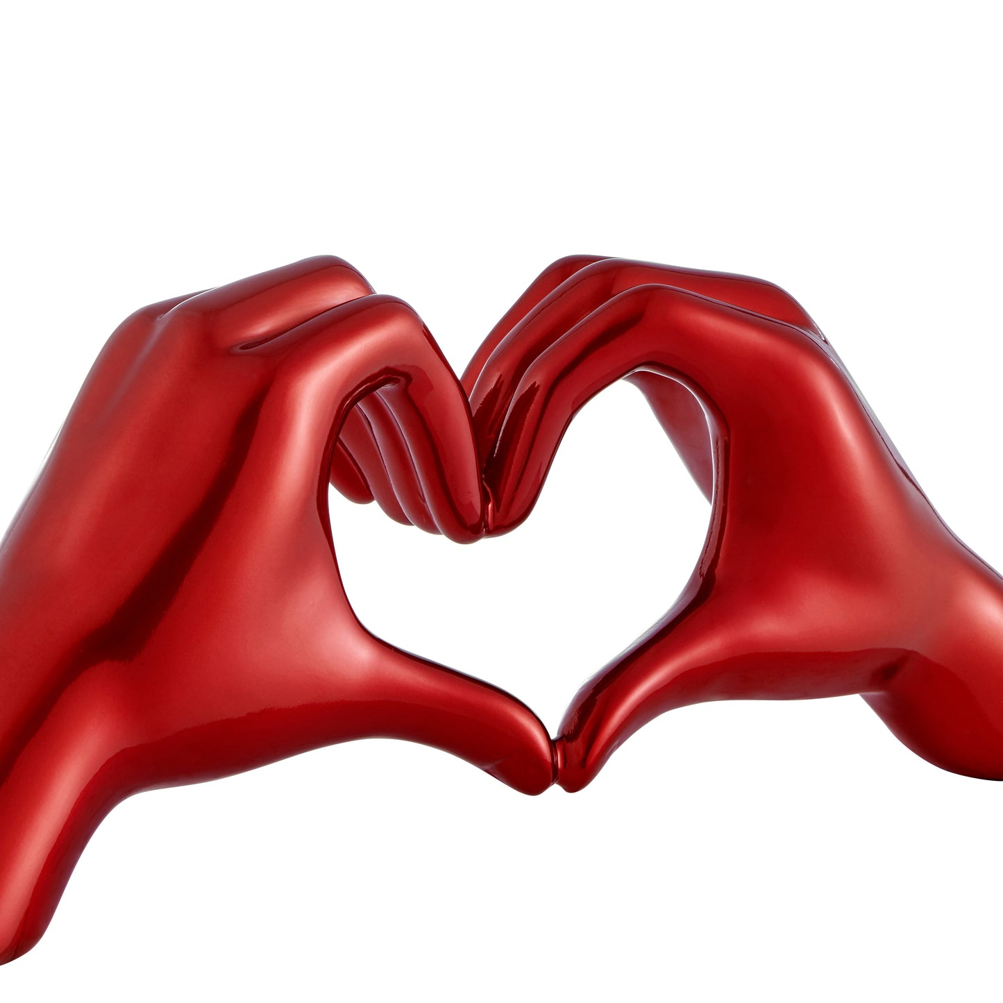 Heart Hands Metallic Red by Finesse Decor HR-0311-MR