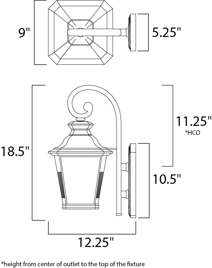 Knoxville LED Outdoor Wall Sconce Bronze by Maxim Lighting