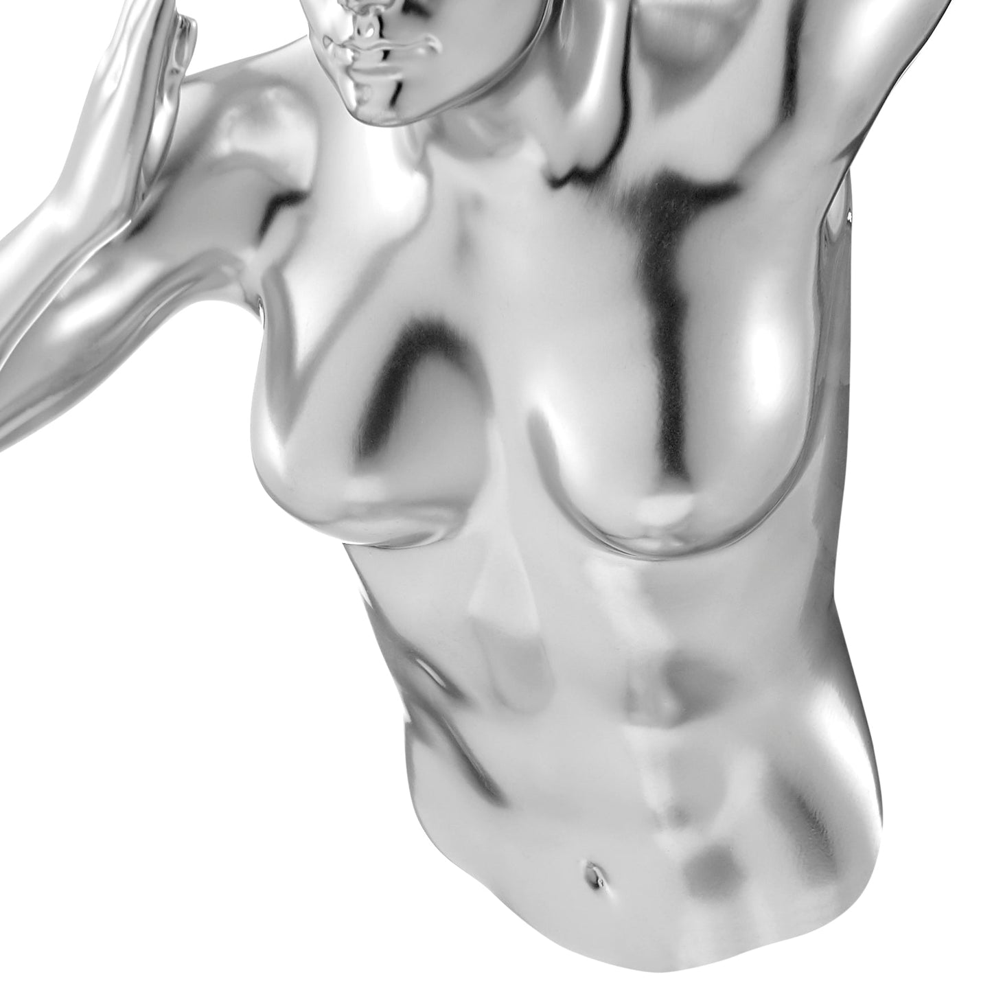Runner Woman 13" Wall Sculpture Chrome by Finesse Decor C-WR-14