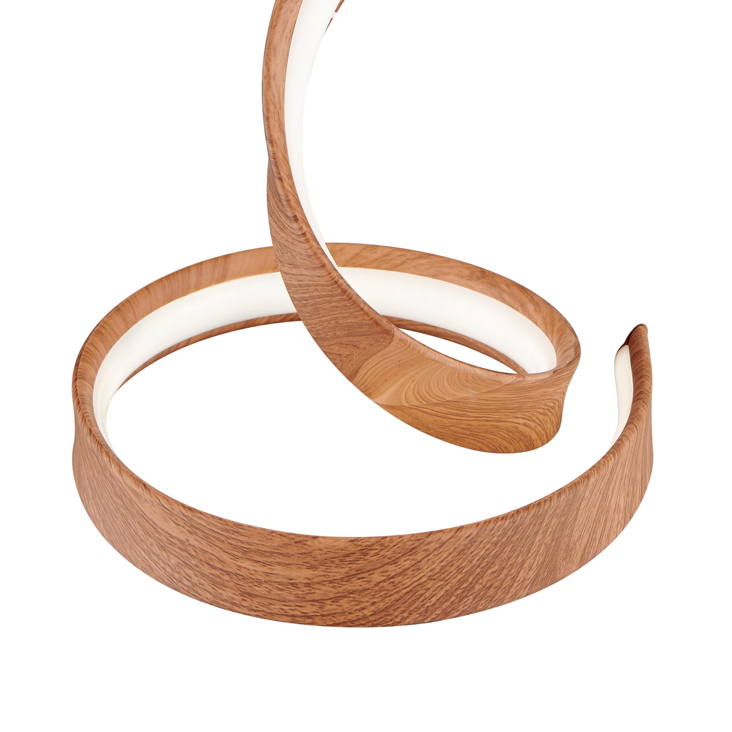 Hamburg Light Wood Table Lamp LED Strip & Dimmable Switch by Finesse Decor TL-001-LW