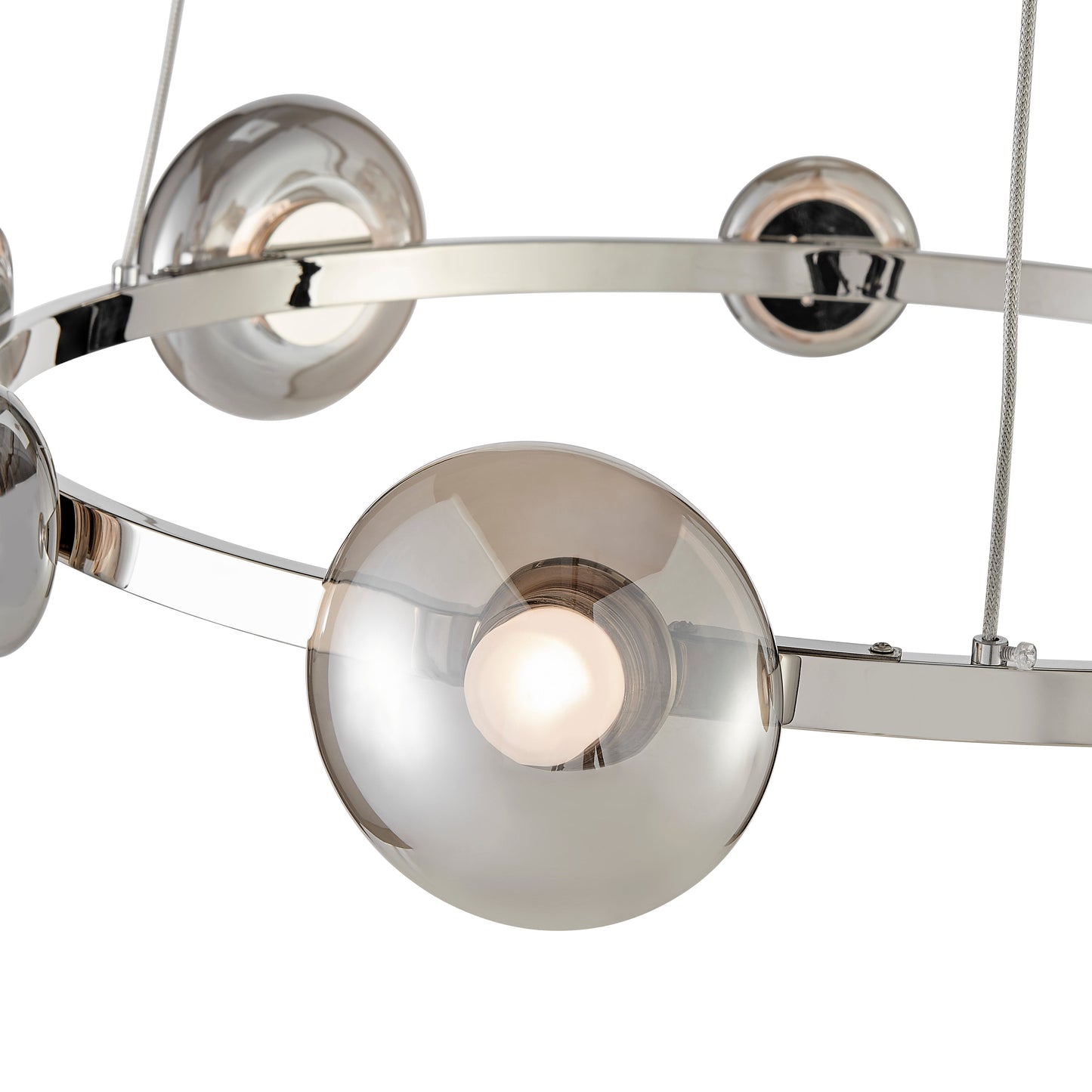 Orbis Halo Chandelier Polish Nickel by Finesse Decor CH-1301-R9PN