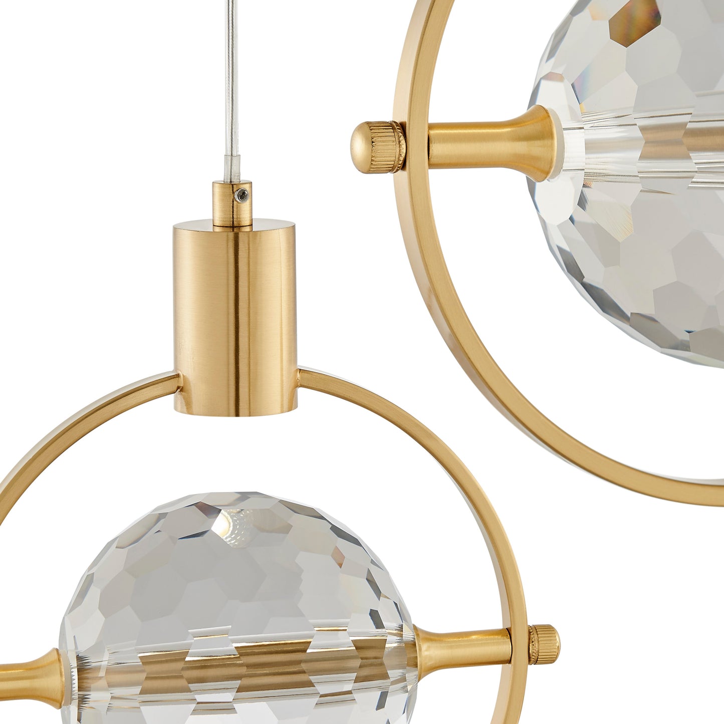 Hollywood Circle 3 Light Pendant Gold by Finesse Decor CH-1120-3GLD