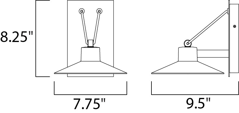 Civic Small LED Outdoor Wall Sconce Architectural Bronze by Maxim Lighting