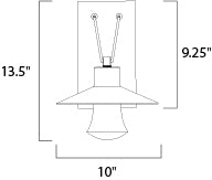 Civic Medium LED Outdoor Wall Sconce Architectural Bronze by Maxim Lighting