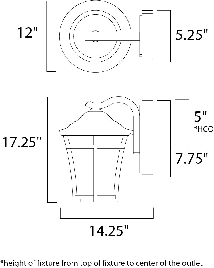Balboa DC LED Large Outdoor Wall Copper Oxide by Maxim Lighting