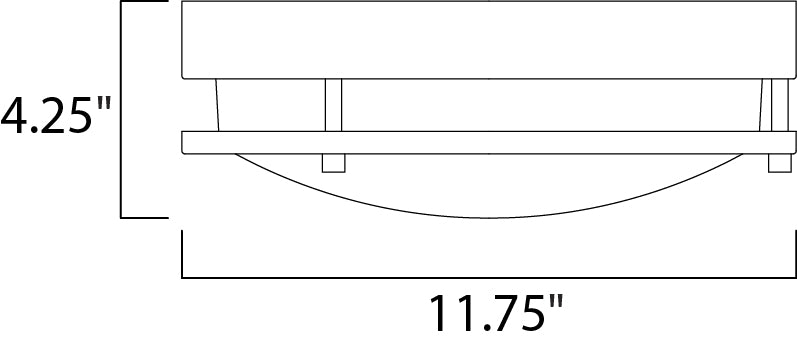Linear LED Surface Mount with EM Back Up Satin Nickel by Maxim Lighting