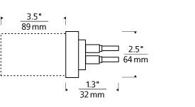 Monorail 2 Square Direct End Power Feed by Visual & Comfort & Co