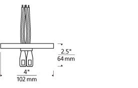 Monorail 4 Round Dual Feed Power Canopy by Visual & Comfort & Co