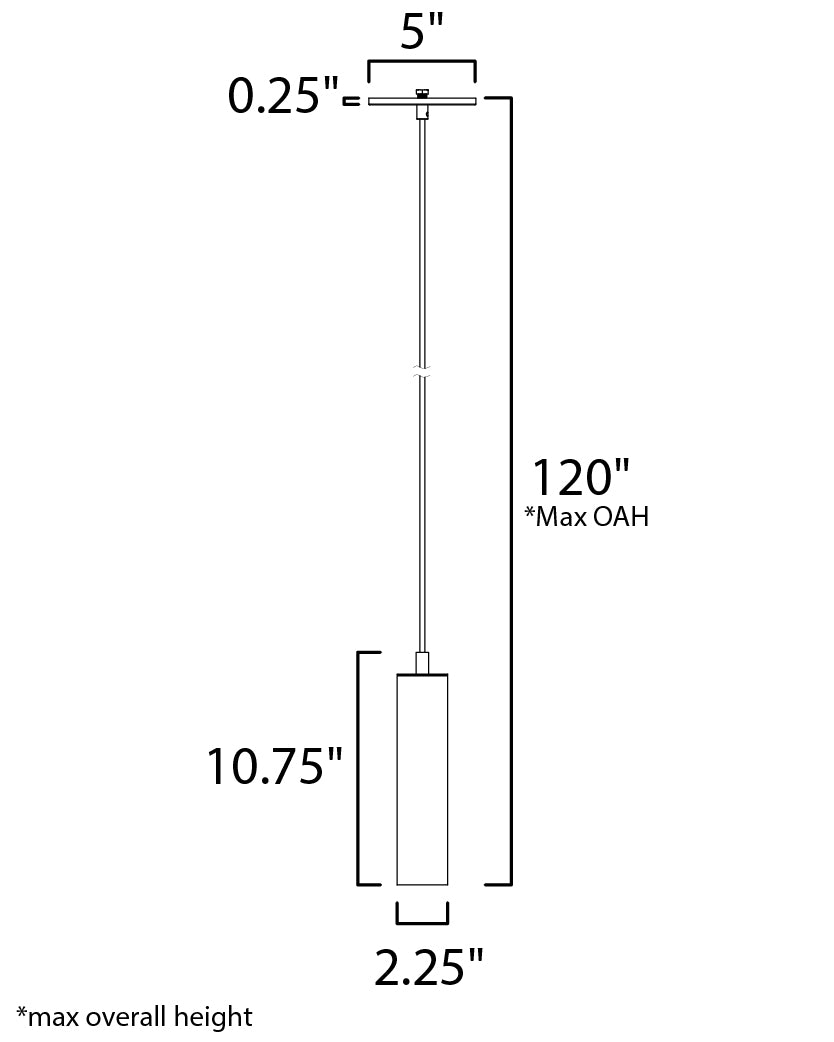 Pendant Conversion Kit for Trim 5766x Chrome Polished Chrome by Maxim Lighting