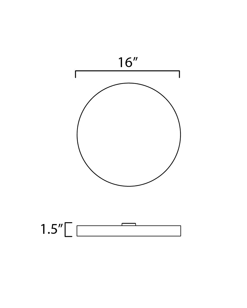 Trim 16" RD LED Flush Mount 3000K Satin Brass by Maxim Lighting