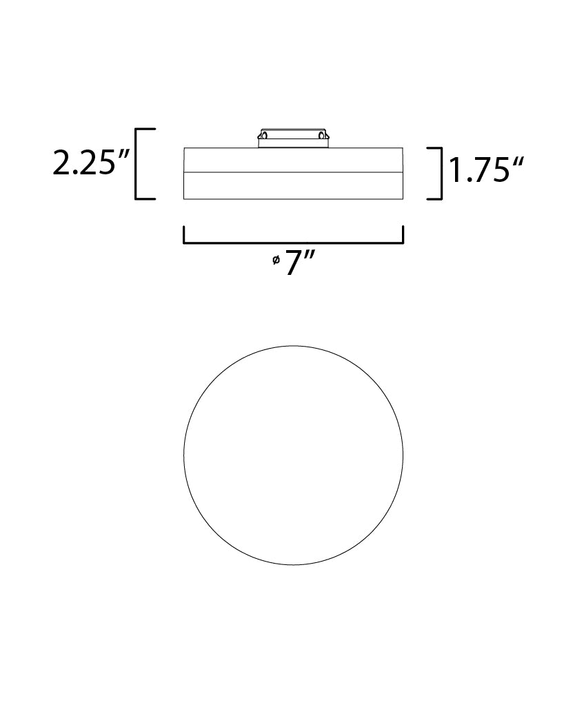Illuminaire II 7"RD LED Flush Mount 3000K Bronze by Maxim Lighting