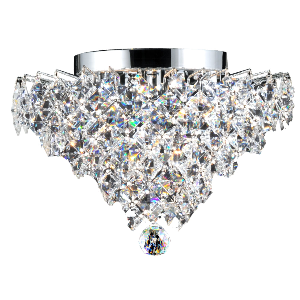 Cluster Flushmount 5-Light in Chrome 5815CH by StarFire Crystal