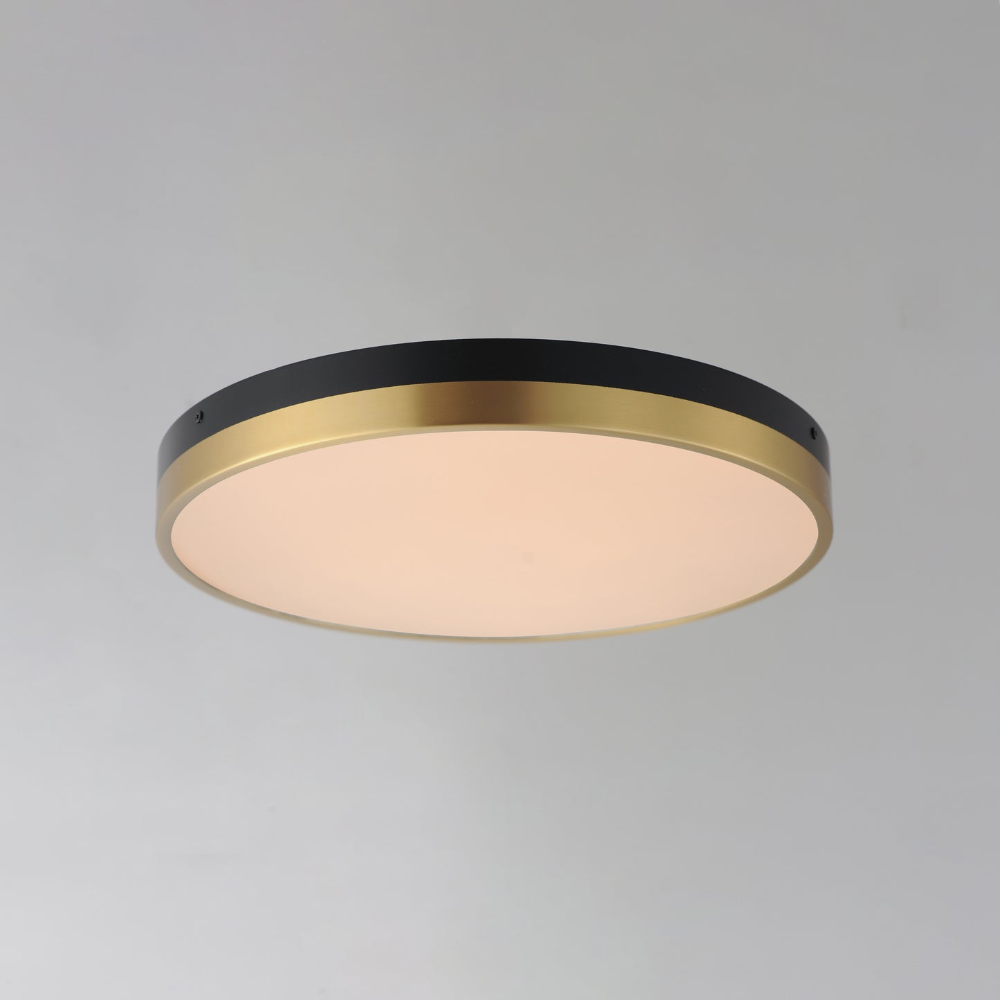 Dapper 16" LED Flush Mount Black/Antique Brass by Maxim Lighting