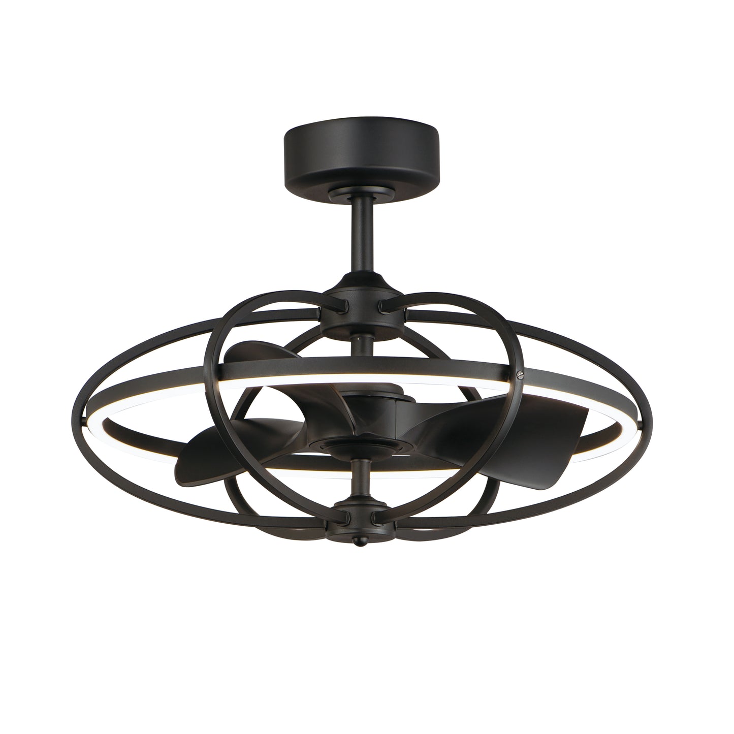 Corona WiFi-enabled LED Fandelight Black by Maxim Lighting