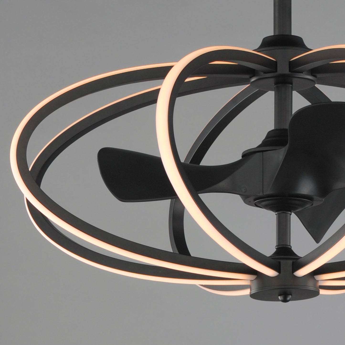 Solstice 8-Light WiFi-enabled LED Fandelight Black by Maxim Lighting
