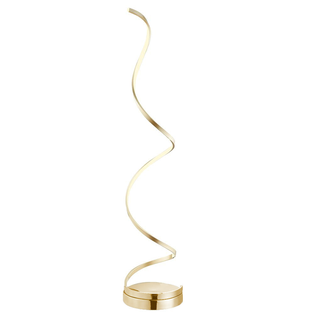 Modern Spiral LED 61" Floor Lamp Gold by Finesse Decor FL-0052-G