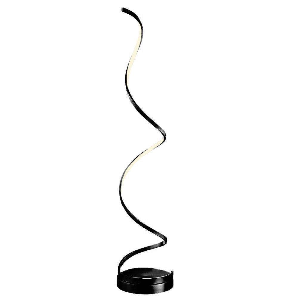 Modern Spiral LED 61" Floor Lamp Black by Finesse Decor FL-0052-B