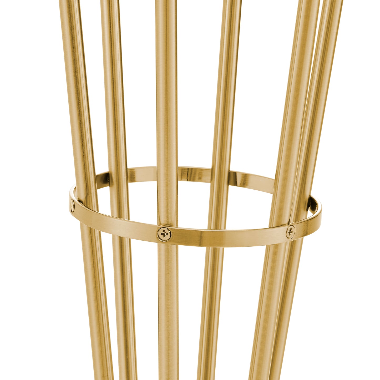 Anechdoche 6 Lights Floor Lamp Gold and White by Finesse Decor FL-3404-6G