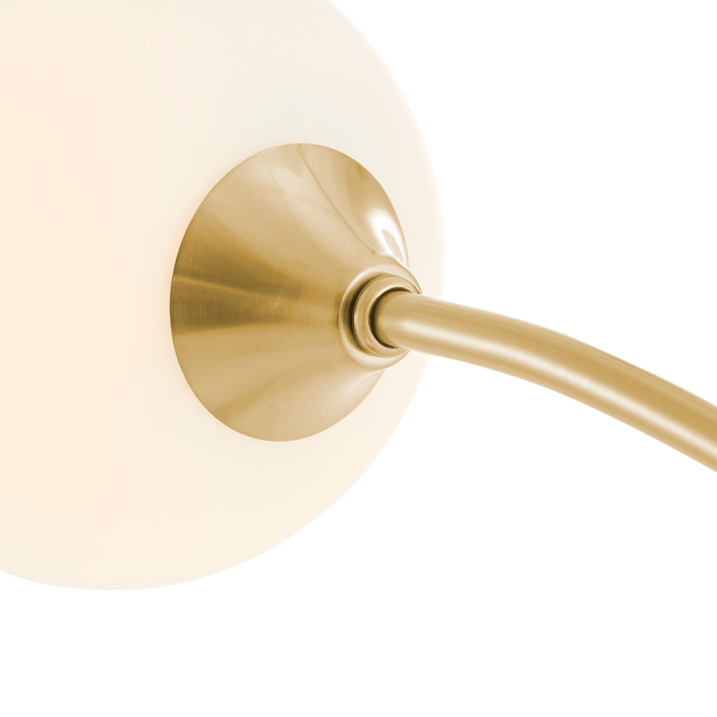 Anechdoche 5 Lights Floor Lamp Gold and White by Finesse Decor FL-32404-5G
