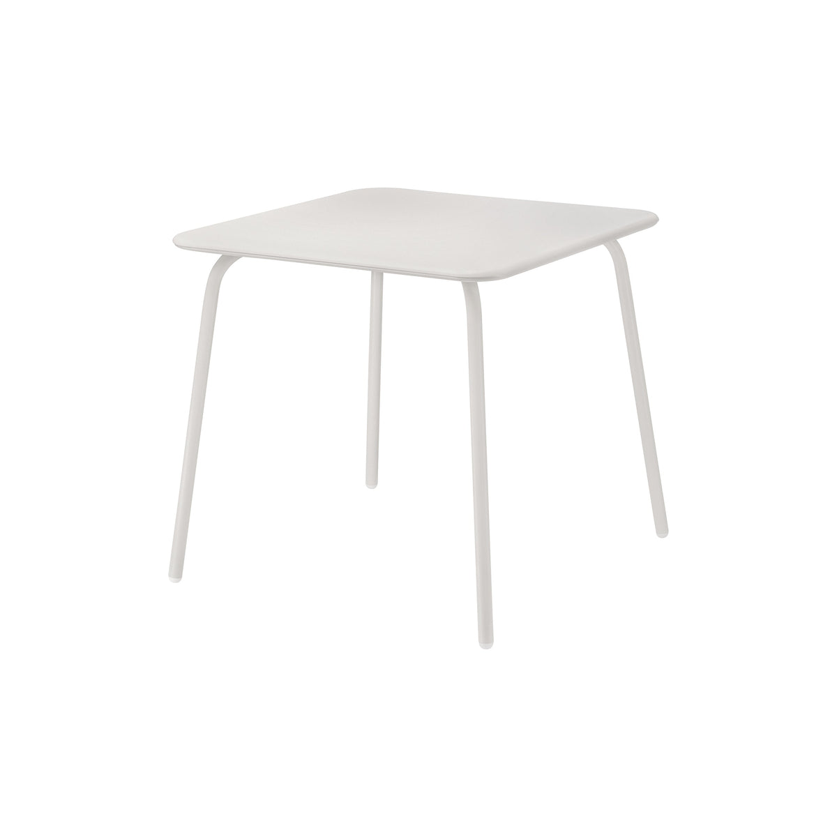 blomus YUA Outdoor Bistro Table, Round or Square – Square Silk Grey bistro table, product photo
