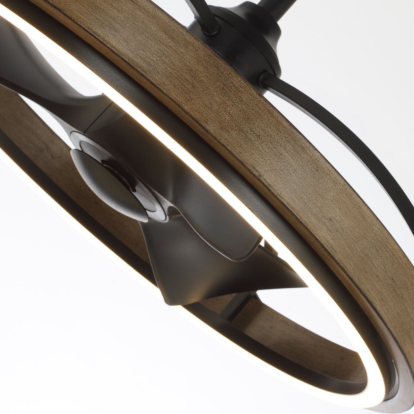 Teton 28.5" LED Fandelight Driftwood/Black by Maxim Lighting