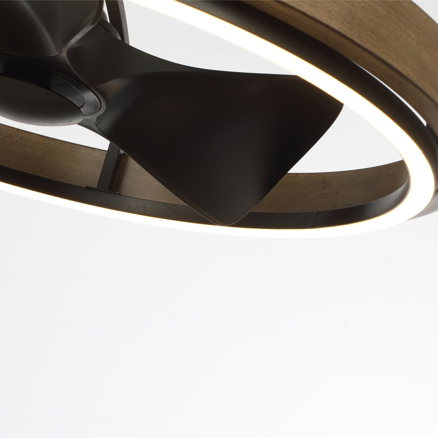 Teton 36.25" LED Fandelight Driftwood/Black by Maxim Lighting