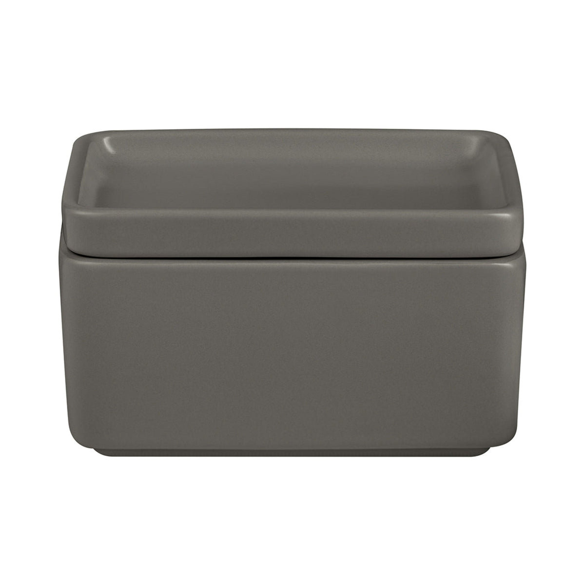 blomus PILAR Stoneware Butter Dish with Lid – Pewter butter dish