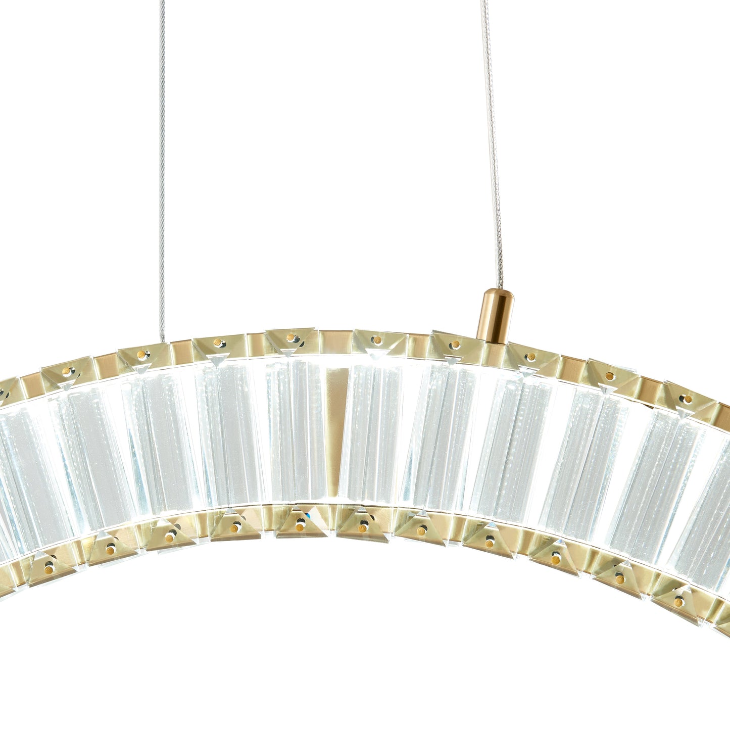 Sanford Single Chandelier Brushed Gold by Finesse Decor CH-55205-1G