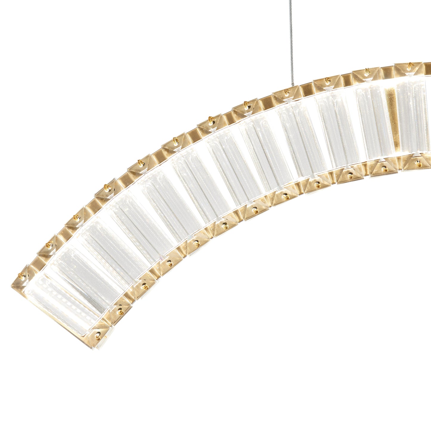Sanford Triple Chandelier Brushed Gold by Finesse Decor CH-55205-3G