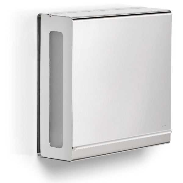 blomus Wall Mounted Paper Towel Dispenser For C-Fold Towels Polished